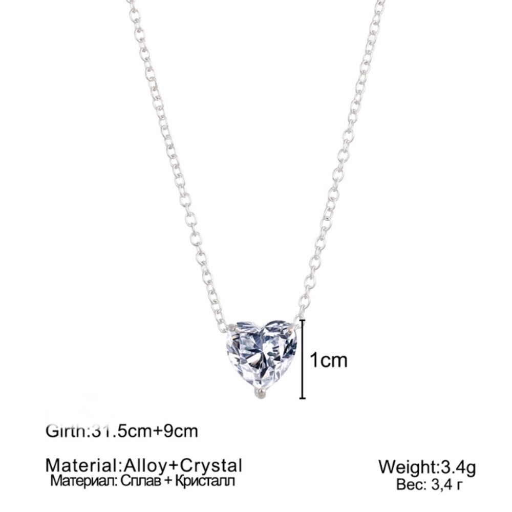 Delilah ♡ GOLD Crystal Heart Choker - Picture 4 of 5